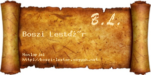 Boszi Lestár névjegykártya